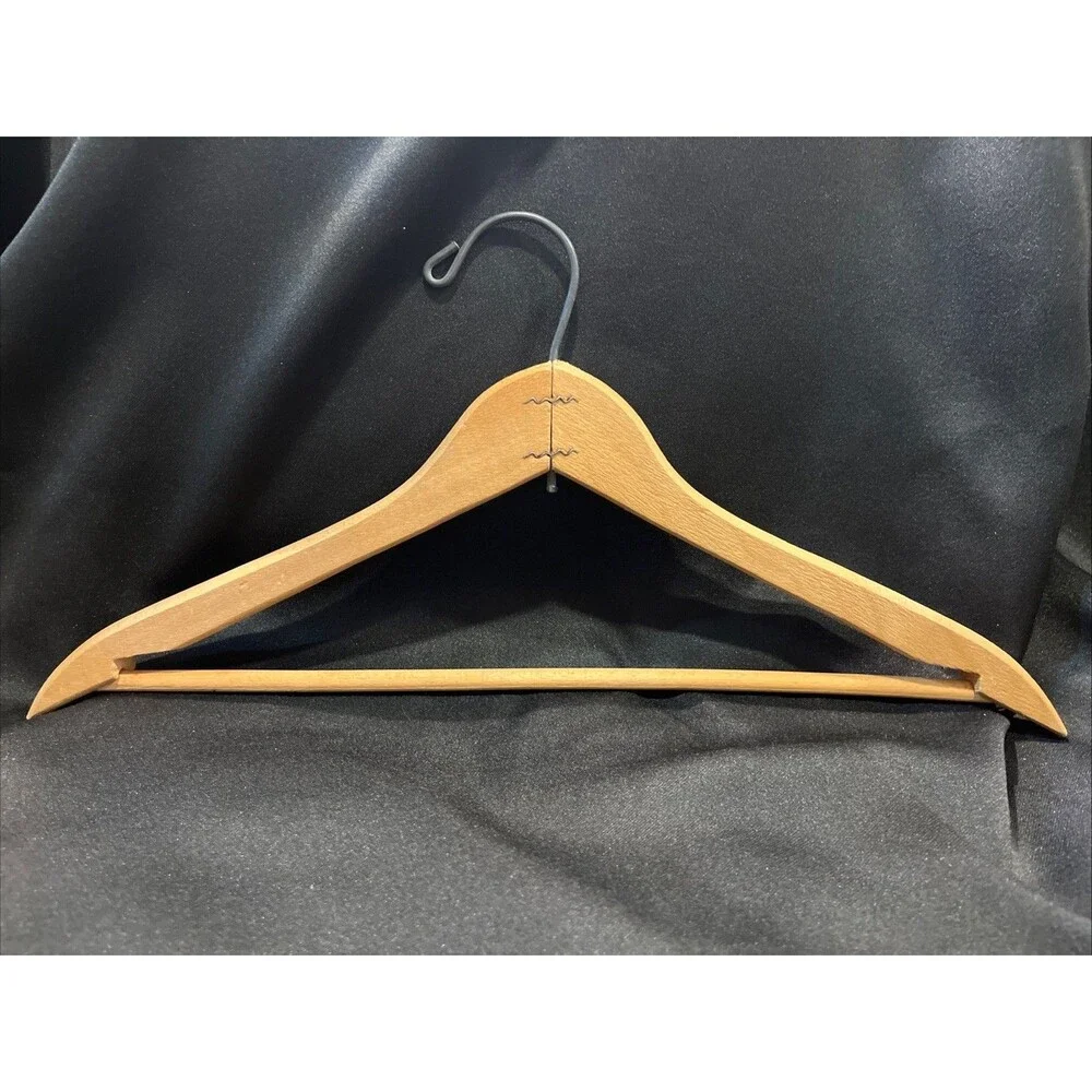 Lot of 3 Vintage Unbranded Wooden Hangers for Suits Jackets Pants Tops Dresses